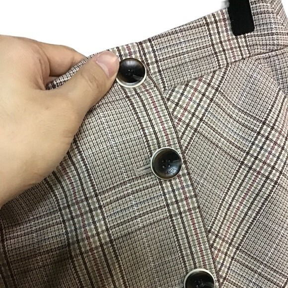 Formal office E.Land button up short pattern zip up mini skirt - Picture 5 of 8